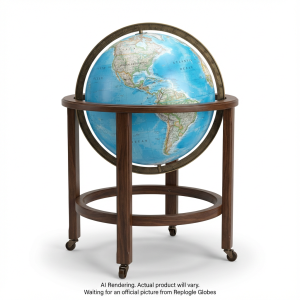Kingsley 16"/40.5 Cm Blue Illuminated Raised Relief Floor National Geographic Collection (English) - Ships in 2 boxes