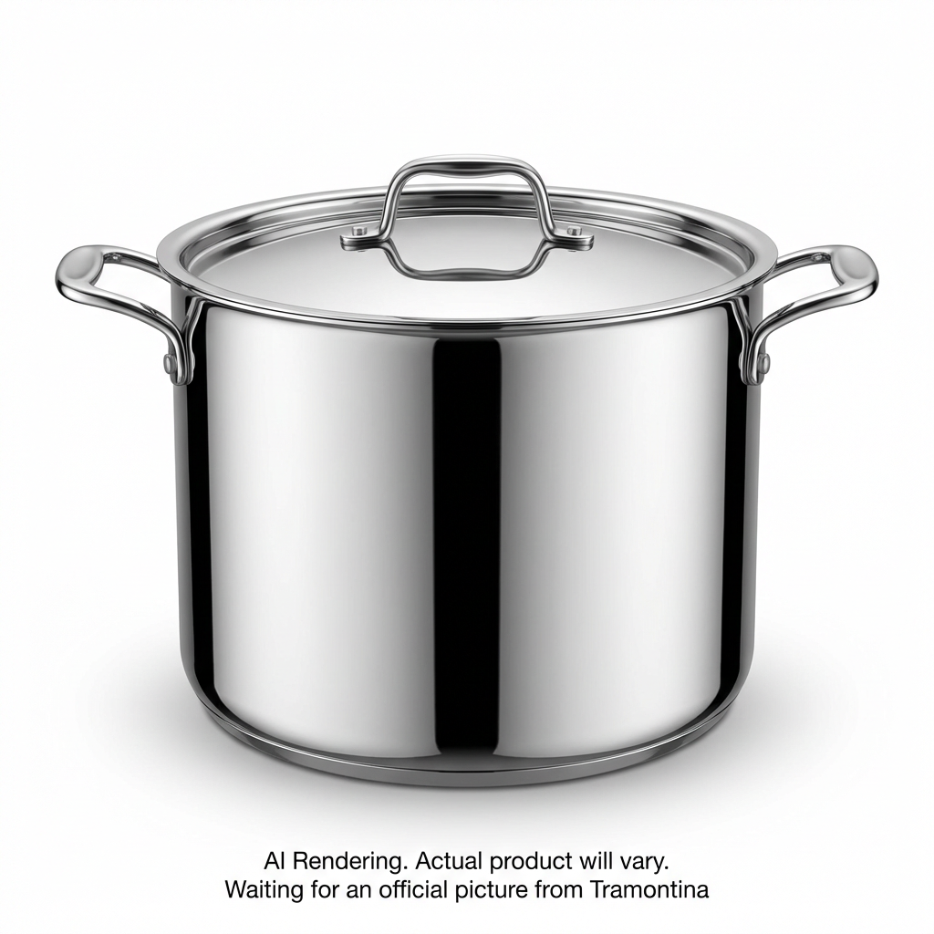 Tramontina Tri-Ply Base Covered Stock Pot, 12 qt
