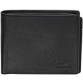 Buffalo RFID Secure Center Wing Wallet with Coin Pocket Black