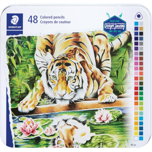 Permanent Color pencil, 3mm, metal tin, 48pk
