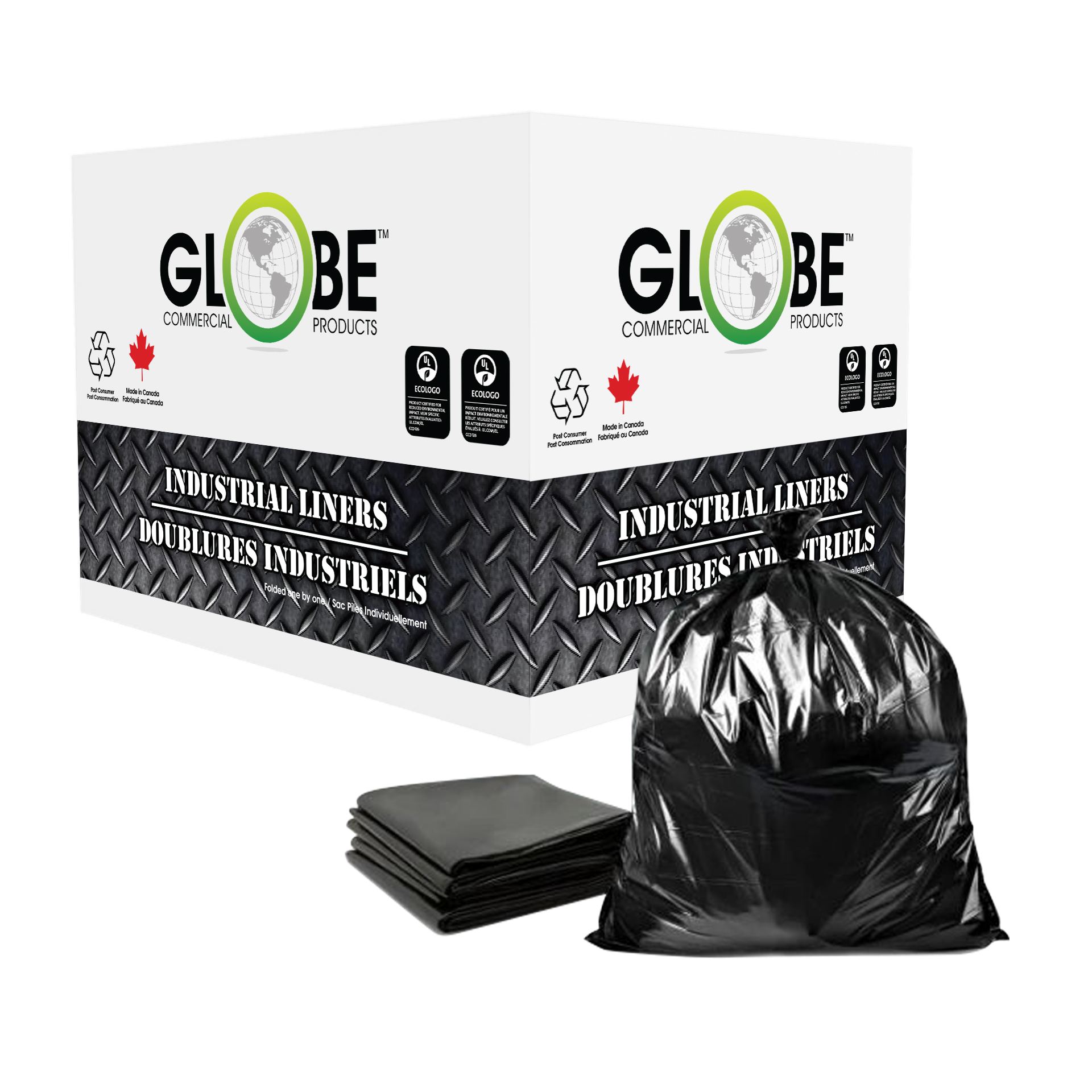 42 X 48" BLACK XSTRONG LLDPE CAN LINER (GARBAGE BAG), CASE OF 100