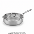 Tramontina 3 Qt Covered Deep Saute Pan- Tri-Ply Clad - Gourmet
