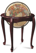 Queen Anne 16"/40.5 Cm Diameter Antique Ocean Floor Globe (Français) - Ships in 2 boxes