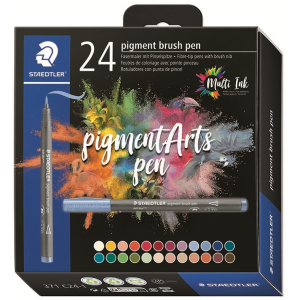 Pigment Brush Pen 24Pcs
