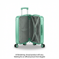 Bugatti HLG5520BU-GREENM Mecca Collection Carry-On Luggage – Lightweight ABS/Polycarbonate Hardshell with 8 Wheels