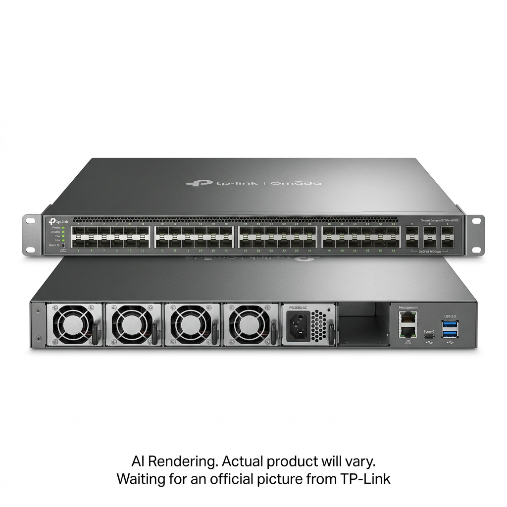 Omada Campus 48-Port 25G Stackable L3 Managed Aggregation/Core Switch with 8× 100G Slots