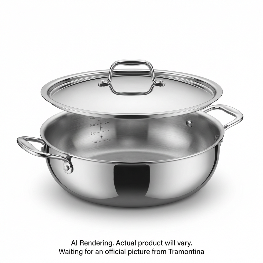 Tramontina Kadai With Lid - 6.25 Quart