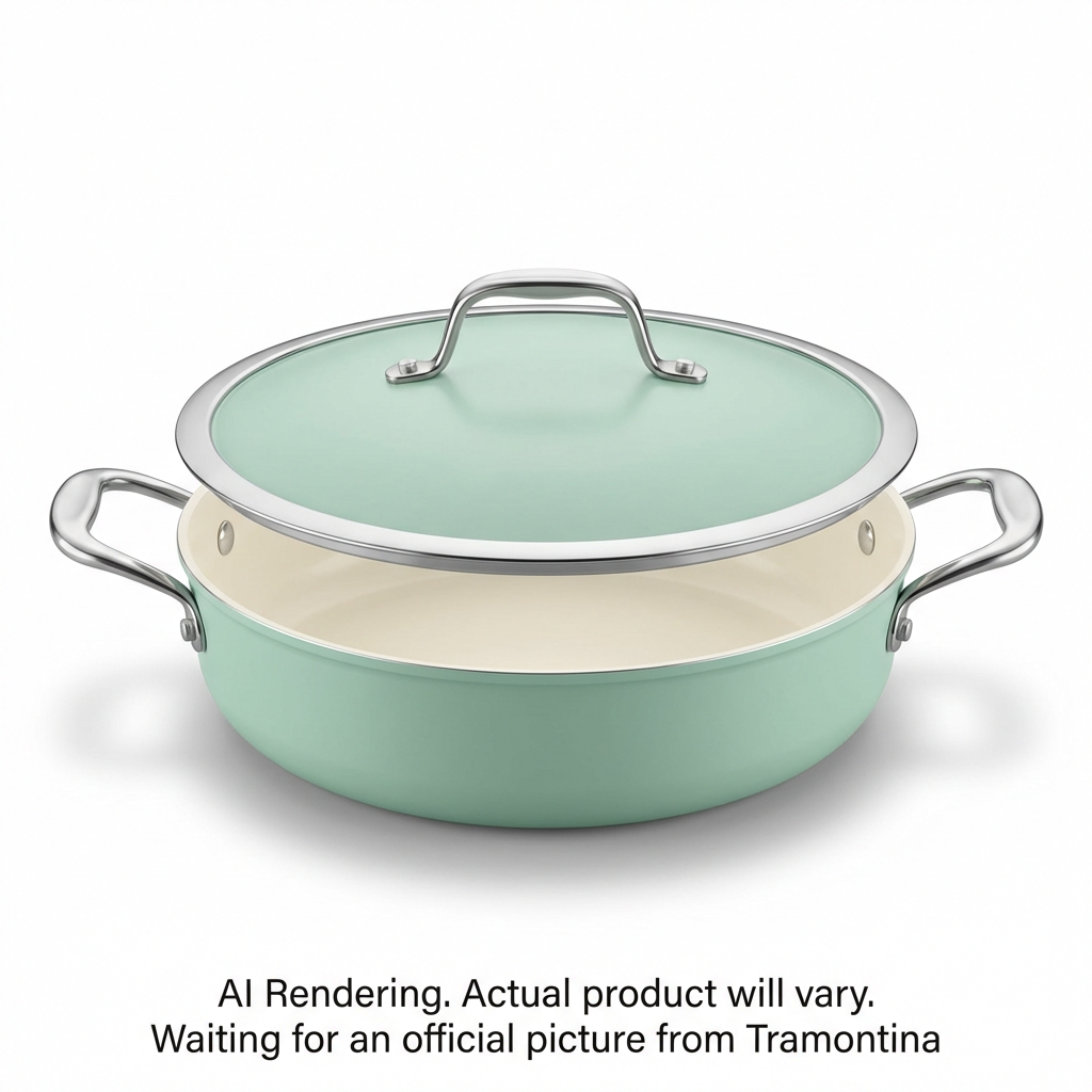 Tramontina 4.25Qt Mul Pur Pan-Sil-Cer-Mint-Slvr Hnd