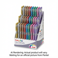Pentel Arts Slicci Metallic 0.8mm, Assorted Colours, Open Stock Display, 108PCS