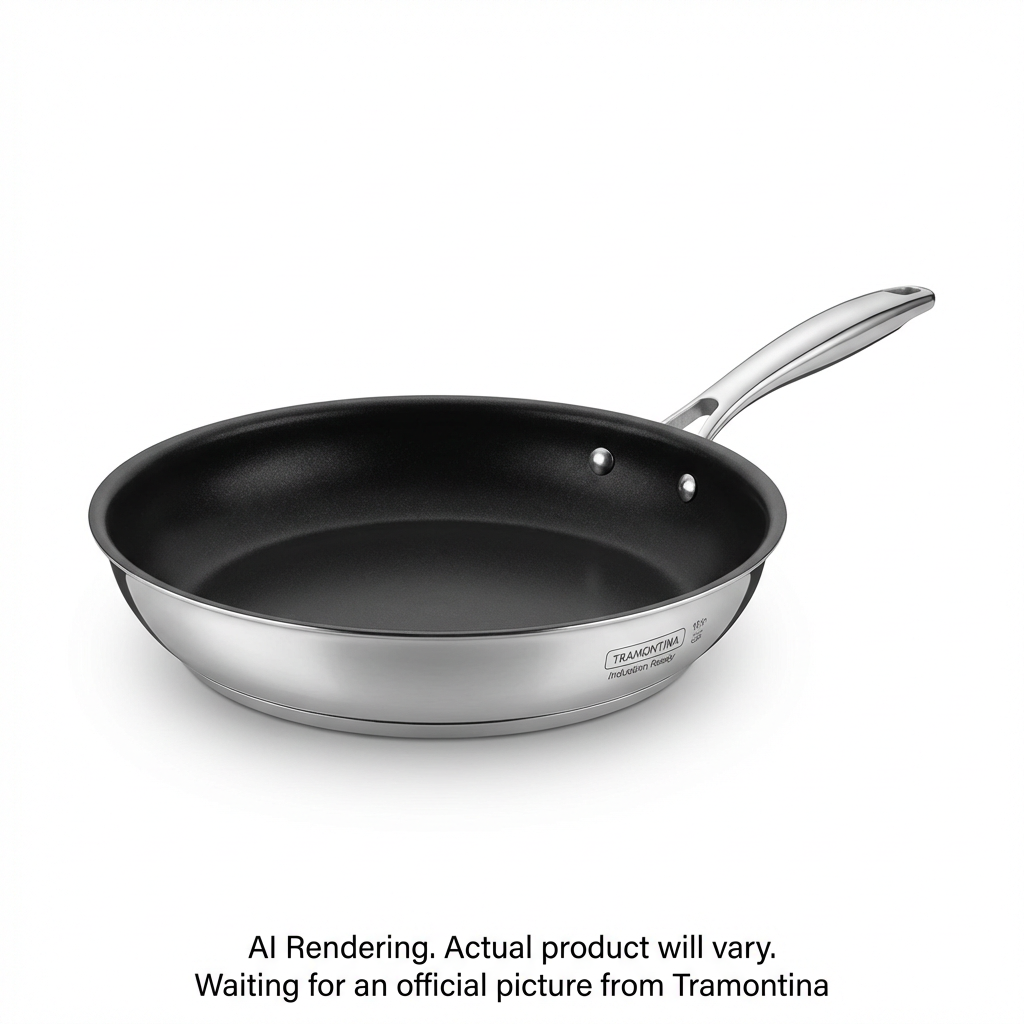 Tramontina 10 In Saute Pan - Stainless Steel - Nonstick - Tubular Ss Handle