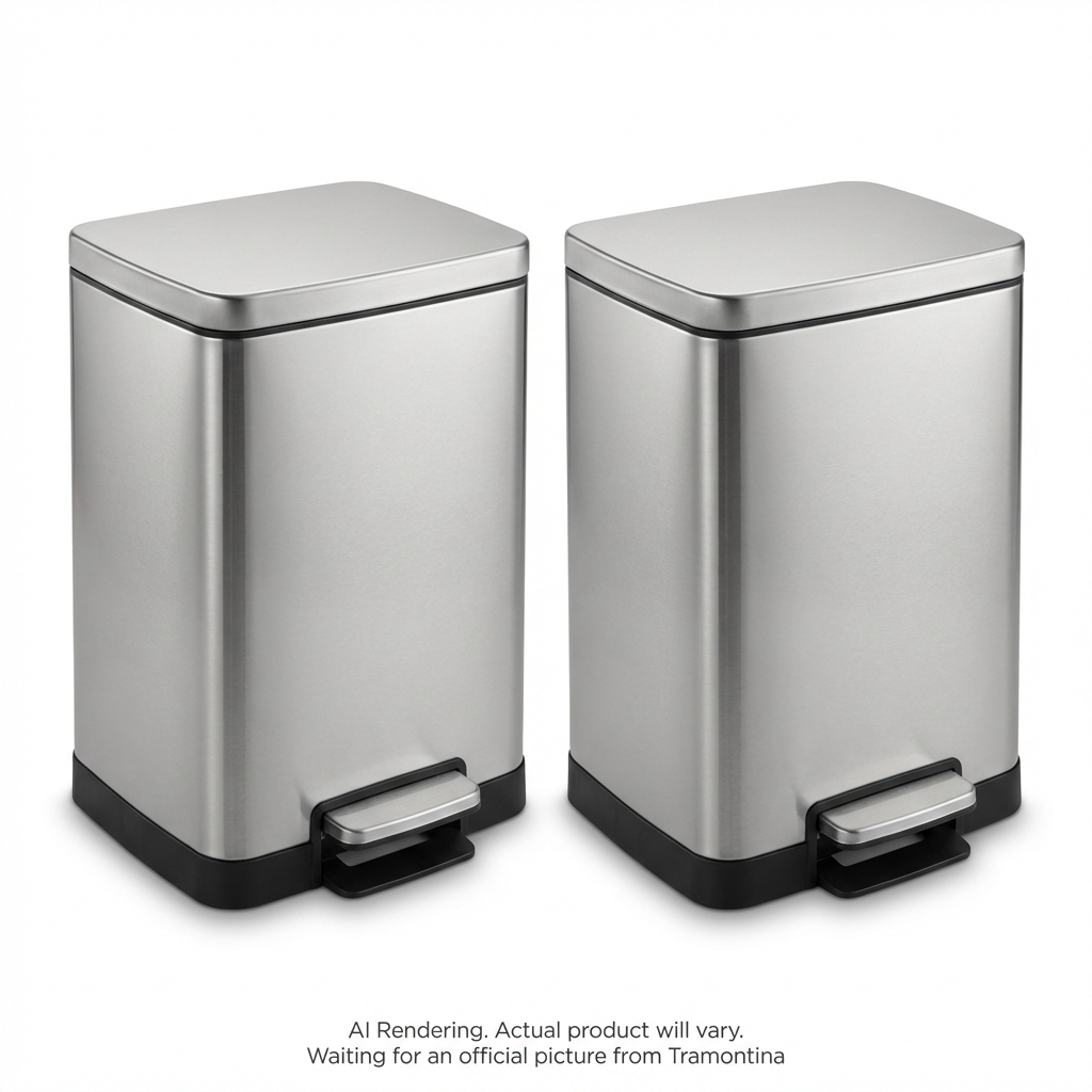 Tramontina 2 Pk-2 Gal. Step Can-Ss-Rect Shape