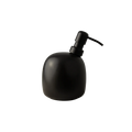 Kiwi soap dispenser, matt black ceramic + steel