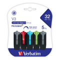 Verbatim 32GB SnG V3 USB 3.0 5PK Assorted