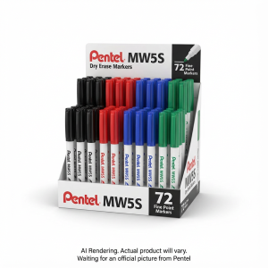 Pentel Dry Erase Marker (3.0mm), Open Stock Assorted Display, 72PCS