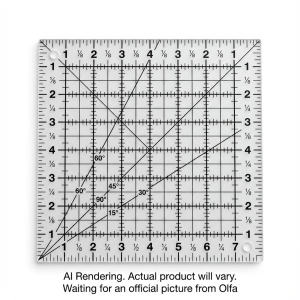 OLFA QR-12S 12 1/2" Square Frosted Acrylic Ruler