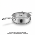 Tramontina Signature 6 Quart Tri-Ply Clad Covered Deep Saute Pan
