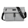 Bugatti Reborn Collection Convertible Crossbody Bag in Grey RPET Recycled Polyester – Fits 14" Laptops with RFID Protect