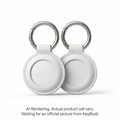 AirTag Snap Ring Keyring White (2 Pack)