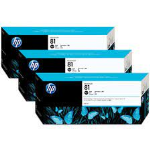 C5066A HP #81 BLACK DYE 3 INK MULTI PACK