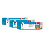 HP 91 Cyan 3 Pack Ink Cartridge
