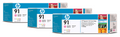 HP 91 Light Magenta 3 Pack Ink Cartridge