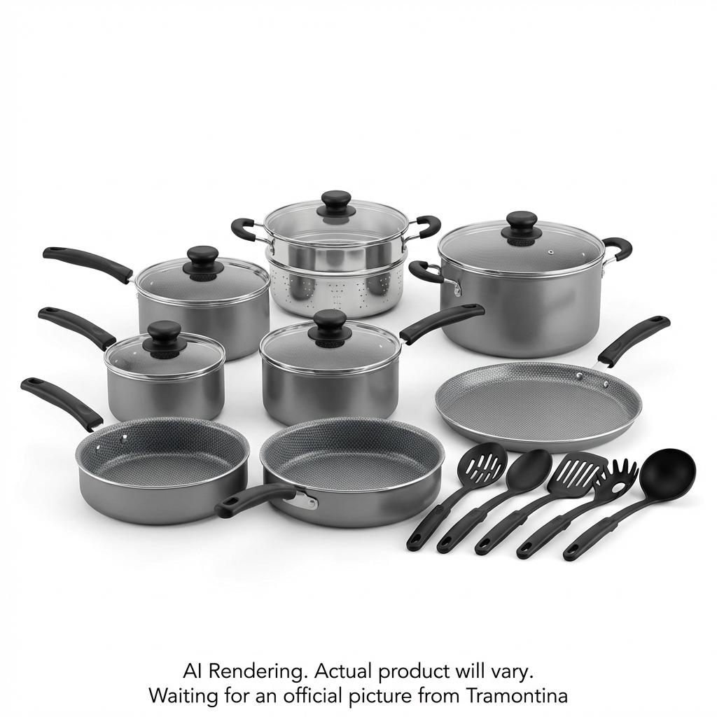 Tramontina 18 Pc Cookware Set - Aluminum, Ns - Stee