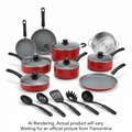 Tramontina 18 Pc Cookware Set - Aluminum, Ns - Red