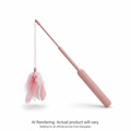 Blush Pink Retractable Cat Wand Toy