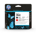 HP 744 Mat Blk and Chrmtc Red Printhead