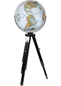 Willston 16"/40.5 cm Diameter Blue Ocean Floor Globe (English)