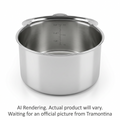 Tramontina Utsava Tri-Ply Clad Stainless Steel Covered Tope Patila, 9.5 qt.