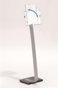 DURABLE Infobase Duo Aluminum Floor Sign Stand for Letter-Size Inserts, Portrait and Landscape Use, 10-4/5 x 11-1/5 x 46