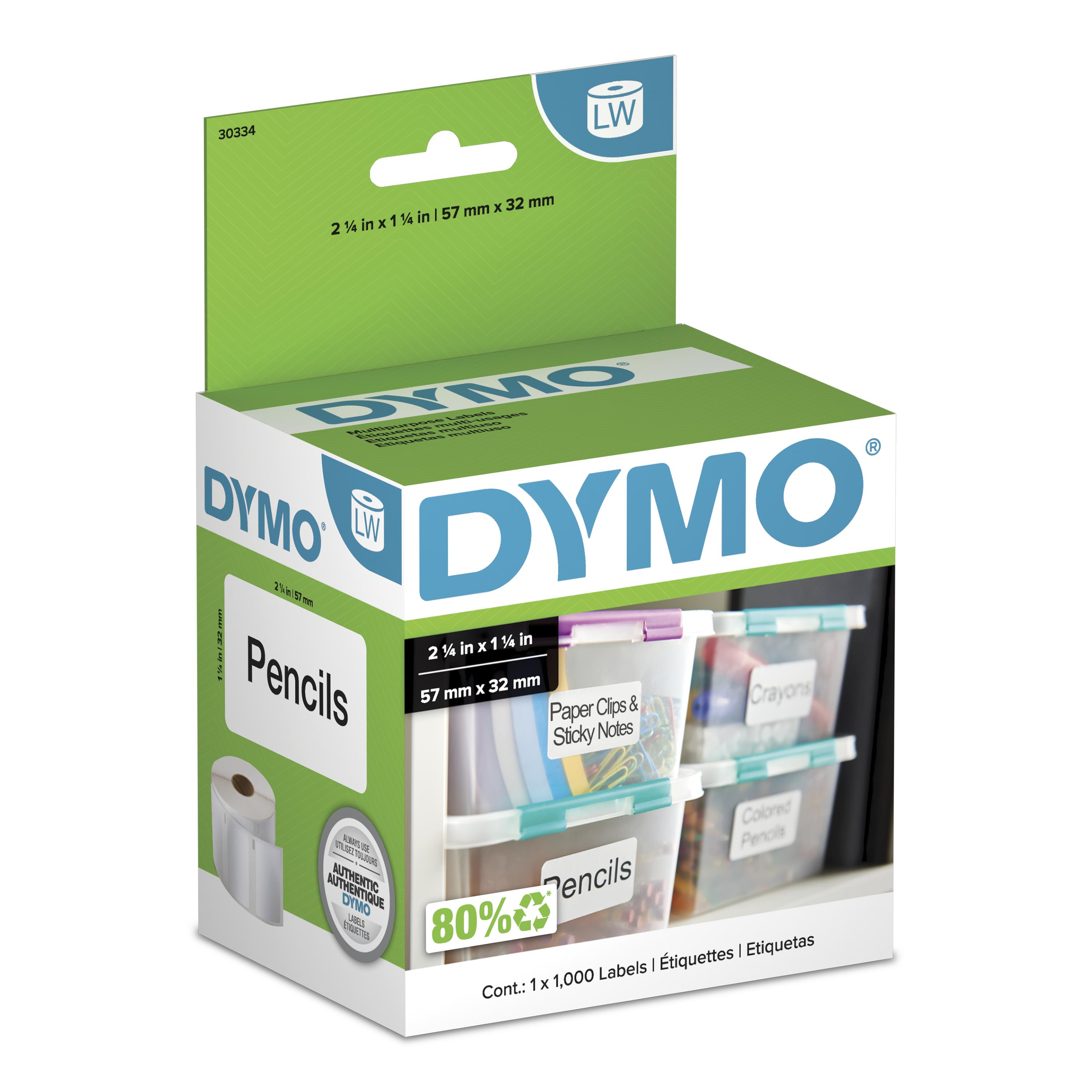 DYMO Authentic LW Multi-Purpose Labels, DYMO Labels for LabelWriter Printers, Great for FBA / FNSKU Barcodes, 1-1/4" x 2