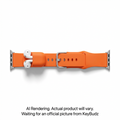 Sync+ Series FKM Apple Watch Strap and AirPod Dock - Electric Orange (Large)