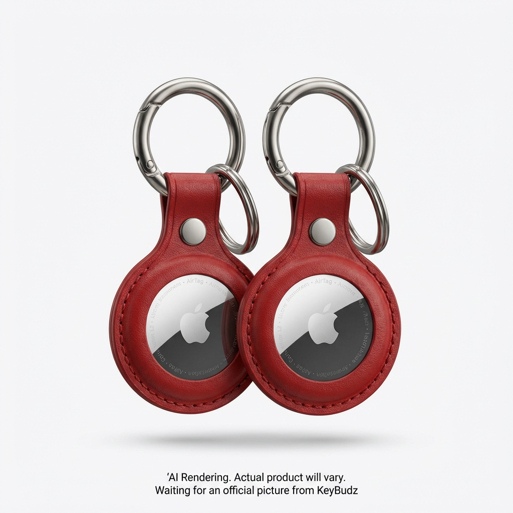 AirTag Snap Ring Keyring Red (2 Pack)