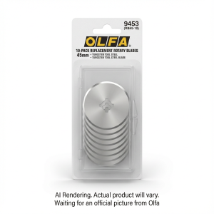 OLFA 45mm RB45-10 Tungsten Steel Rotary Blade, 10pk