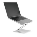 DURABLE Folding Adjustable Laptop Mount - Ergonomic Universal Laptop Computer Stand for Desk, Portable Laptop Stand that