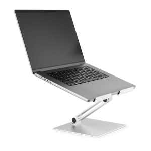 DURABLE Folding Adjustable Laptop Mount - Ergonomic Universal Laptop Computer Stand for Desk, Portable Laptop Stand that