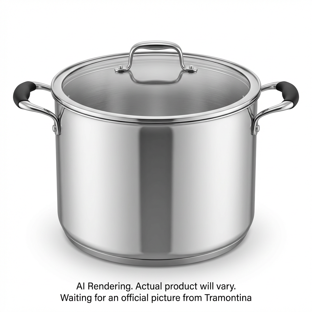 Tramontina 22 Qt Covered Stock Pot - Stainless Stee