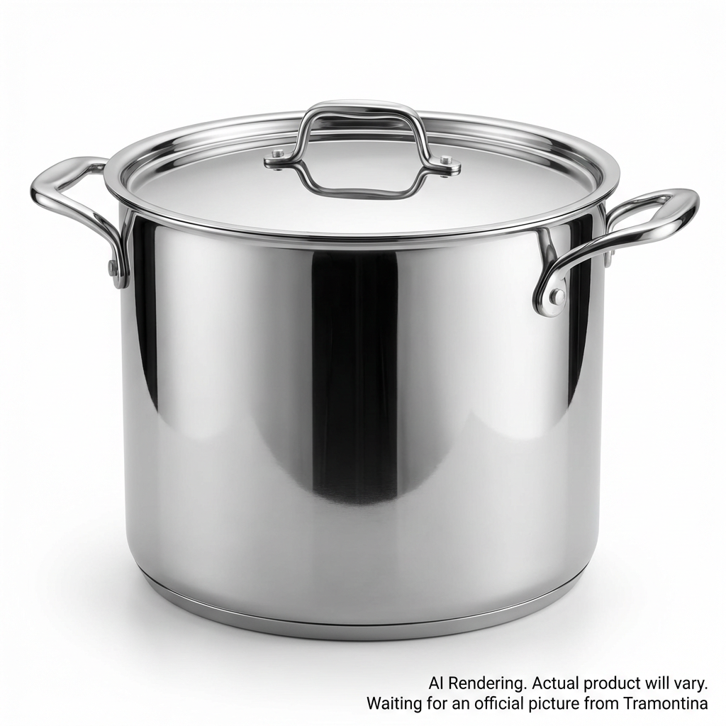 Tramontina Tri-Ply Base Covered Stock Pot, 16 qt