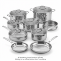Tramontina Tempo Tri-Ply Base Stainless Steel Cookware Set, 14 Pc