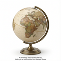 National Geographic Grosvenor 12"/30Cm Diameter Antique Parchment Ocean Desk Globe With Metal Base And Semi- Meridian (E