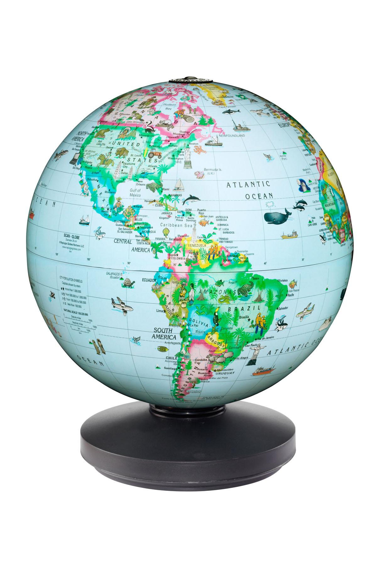 ROTATING GLOBE Illuminated with AR Blue - EN