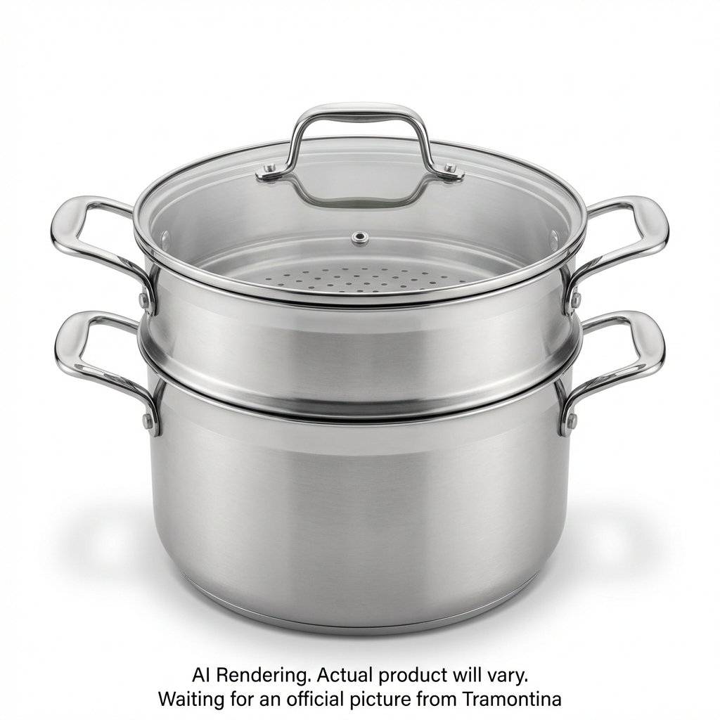 Tramontina 5 Qt Steamer Set - 18/10 Ss - Tri-Ply Ba