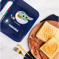 Star Wars: The Mandalorian Double Square Waffle Maker – Mando & Grogu Non-Stick Breakfast Appliance
