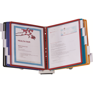 DURABLE Desktop Reference System, 10 Double-Sided Panels, Letter-Size, Assorted Colors, SHERPA Design (554200)