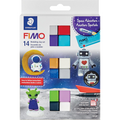 Set Modelling Clay Fimo Soft Galaxy 12 Color Pack, 1 Permanent Marker, 1 Modelling Tool