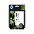 HP 64 Tri-color/Black Ink Crtg Cmbo 2-Pk