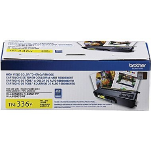 Brother TN336Y Yellow Toner Cartridge, High Yield