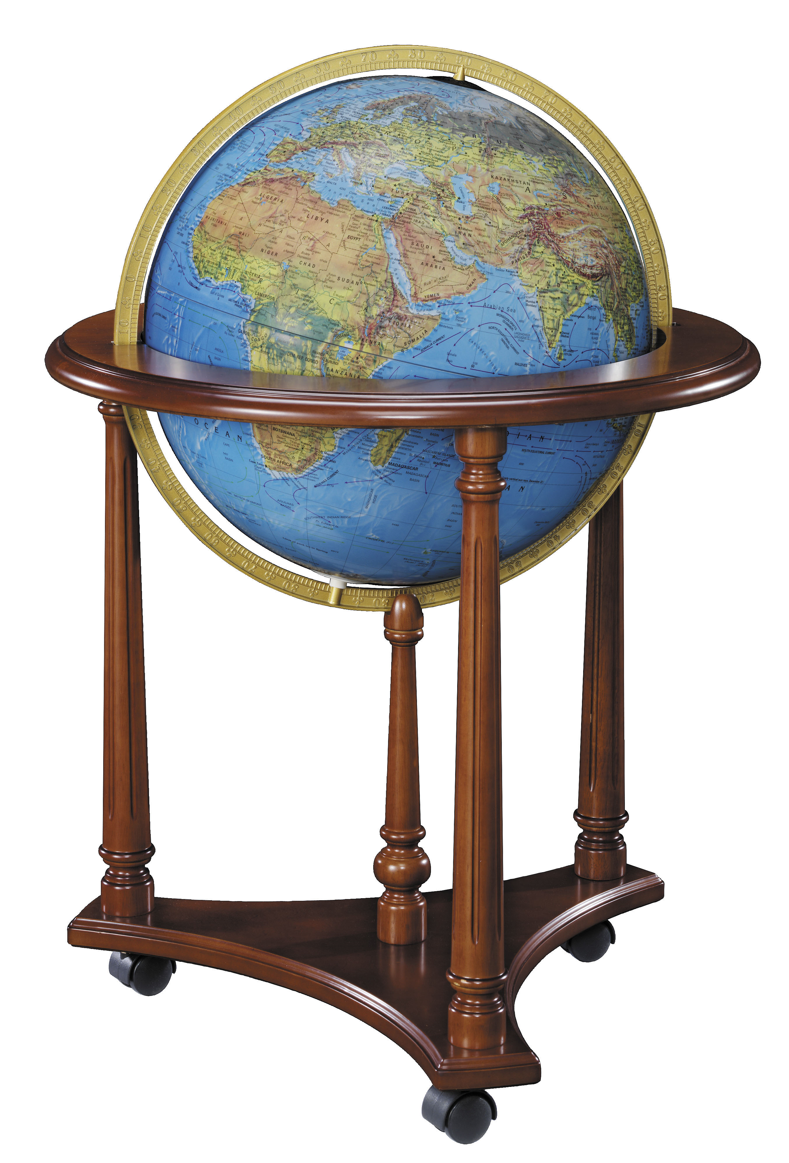 Lafayette 16"/40.5 Cm Blue Illuminated Raised Relief Floor Heirloom (English) - Ships in 2 boxes